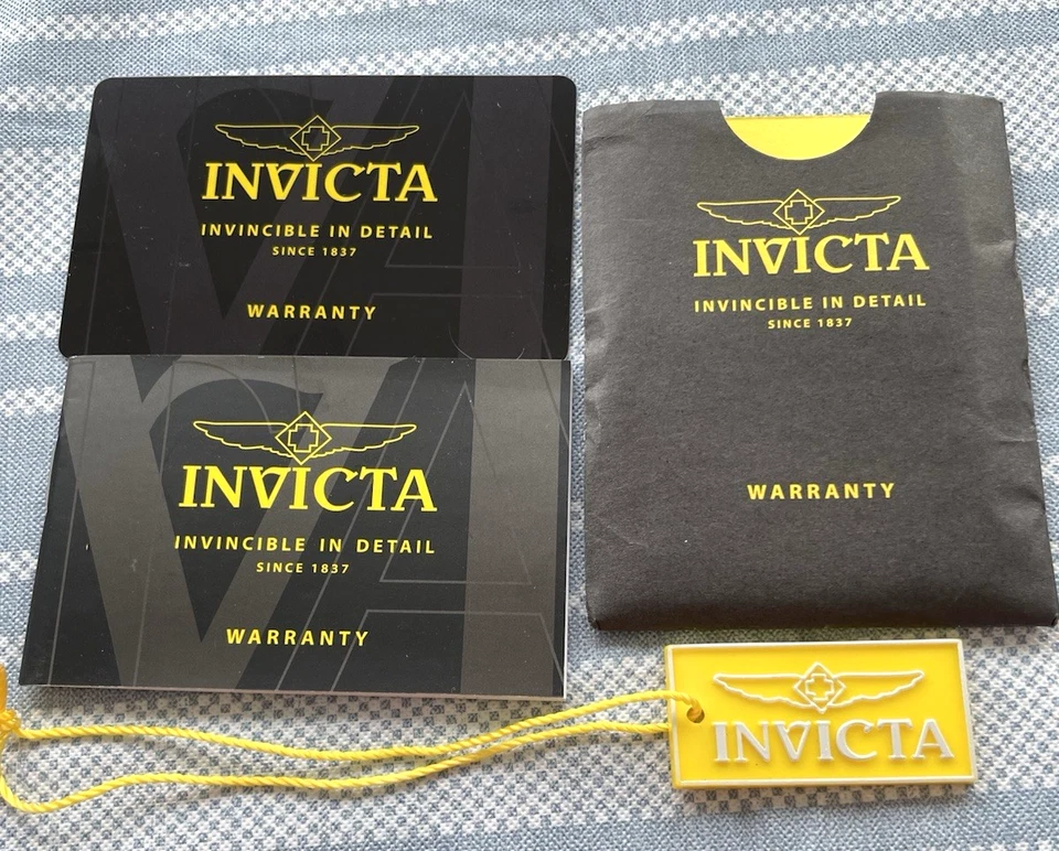 Invicta Watch Warranty Card Instruction Manual Booklet  - Image 1 of 2