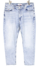 TOMMY HILFIGER Jeans Dad Straight jeans Men's W33/L32 Faded Light Zip Whiskers