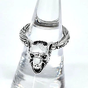 GUCCI Anger Forest Wolf Head Silver SV925 Ring Size US5.75 Made in Italy 1680FI - Picture 1 of 9
