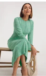 Whistles crosshatch minimal shift midi Dress - Size 14 BNWT rrp £189 - Picture 1 of 10