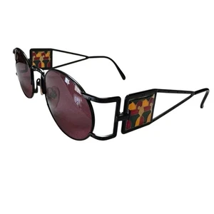 Jean Paul Gaultier 56-4672 Vintage Sunglasses Black Frame Purple Lens from Japan - Picture 1 of 7