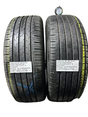 2 PNEUMATICI USATI 195/55 R 16 87H  CONTINENTAL ESTIVO 5 MM DOT 1423 - Immagine 1 di 4