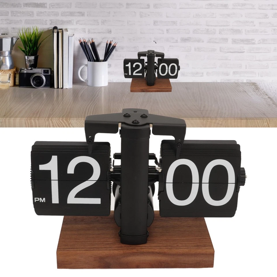 Creative Minimalist Automatic Flip Page Clock - Retro 12-Hour Digital Desk Clock - Image 1 of 4