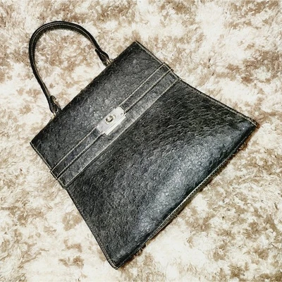 A249 Vintage top handle style ostrich bag - Image 1 of 4