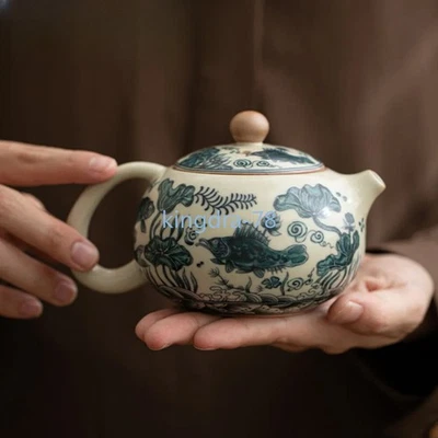 Tetera Xishi de cerámica 230 ml de algas de pescado imitación canción ru horno hervidor de té Foto 1 de 4