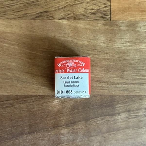 Winsor & Newton Künstler Aquarell Farbe Half Pan Scarlet Lake Vintage - Bild 1 von 4