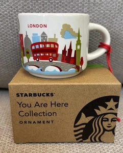 LONDON Starbucks Mug Cup Ornament - 2 oz Espresso (BRAND NEW IN BOX) - Picture 1 of 3