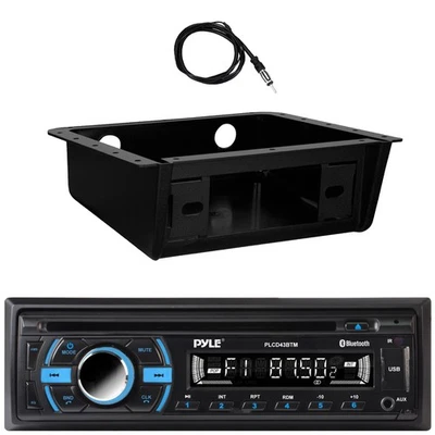 Pyle PLCD43BTM Single DIN In-Dash Receiver, Install Mounting Kit, 22" Antenna - Image 1 of 4