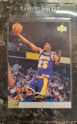 1995-96 Upper Deck #158 Eddie Jones RC Primer Equipo L.A. Lakers - ¡ERROR DE LÁMINA RARO! Foto 1 de 4