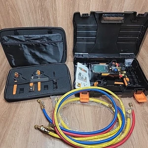 Testo 557s Smart Digital Manifold Wireless Clamp Vacuum Probes Hose 0564 5572 01 - Picture 1 of 24