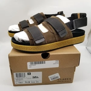 Sandalias Clarks Overleigh Tor para hombre talla 9,5 gamuza oliva verano correas ajustables - Imagen 1 de 6