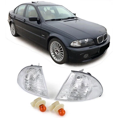 Weiße Blinker Paar Rechts Links passend für BMW 3er E46 Limousine Touring 98-01 - Bild 1 von 4