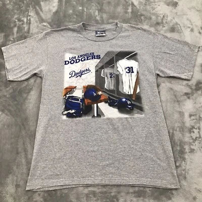 Vtg Los Angeles Dodgers Shirt Lee Sport Mike Piazza Locker Room 31 Nutmeg 1996 - Image 1 of 4