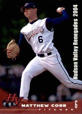 2004 Hudson Valley Renegades Grandstand #7 Matthew Cobb Prattville Alabama Card