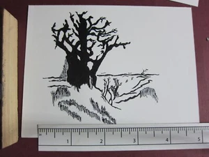 Printing Letterpress Printers Cut Block, Printers Cut "Creepy Tree" Zinc - Picture 1 of 2