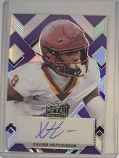 XAVIER HUTCHINSON 2022 LEAF METAL DRAFT PURPLE AUTO CARD #PA-XH1 5/25 EW2