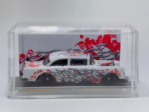 CUSTOM Hot Wheels 55 Chevy Gasser Flames On Custom Display RR - Picture 1 of 2