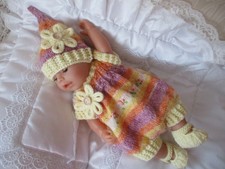 Hand Knitted Romper 16'-18' Newborn Reborn Suit Pixie Fairy Elf Fantasy Doll 2