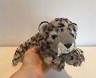 Ravensden Snow Leopard Plush Soft Toy Blue Eyes Laying Cute Vgc