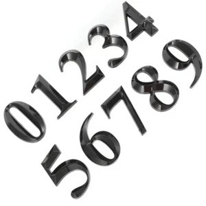 10 Pcs Adhesive Door Plaque Metal Gate Number House Sign Stickers Office - Picture 1 of 12