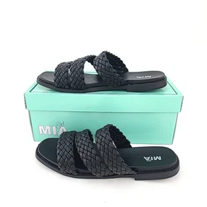 Mia Girl Women's Size 8M Lilith Black Burnap Casual Sandals Strappy New with Box - Picture 1 of 18