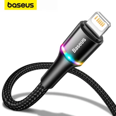 Baseus Halo for iPhone Fast Charger Cable Braided 2.4A Charging Data 0.25m - 3m - Image 1 of 4