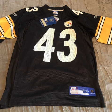 TROY POLAMALU Pittsburgh STEELERS Football REEBOK Replica SMALL Jersey VINTAGE Cover