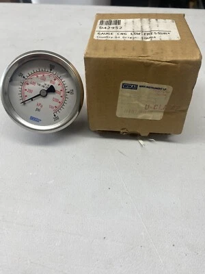 WIKA 9260069 233.53 2-1/2" GLYCERIN FILLED Pressure Gauge 1/4" NPT 0-200 PSI New - Изображение 1 из 4