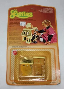 Vintage Mattel The Littles 1980's Dolls House Furniture Sink Fridge Sealed Pack - Picture 1 of 2