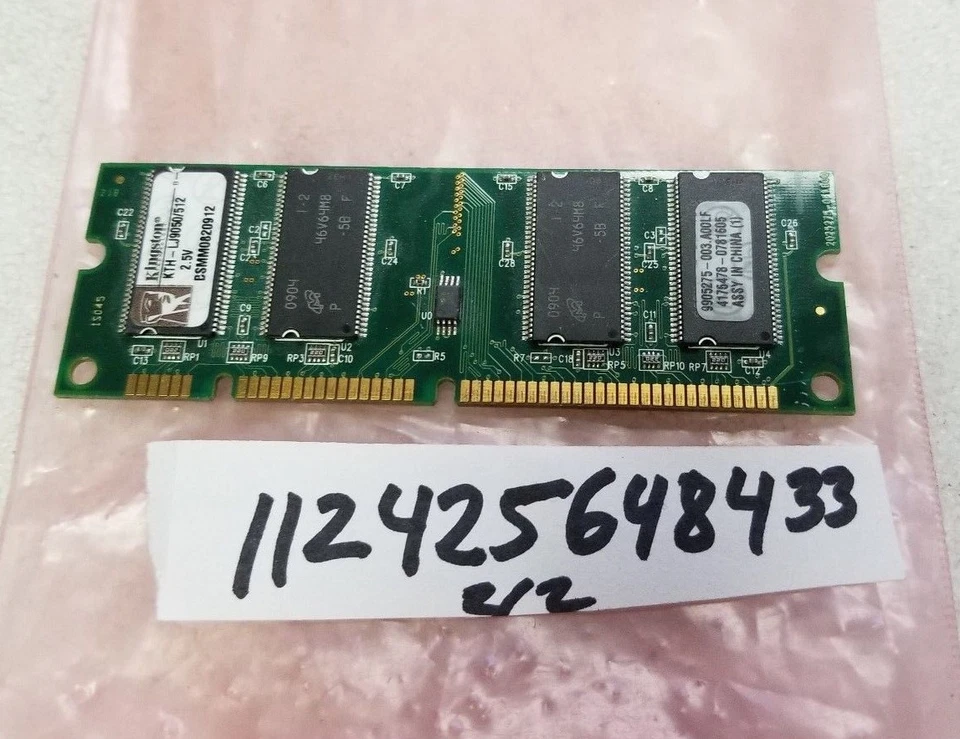 512MB DDR1 PC2100 DDR1-266  100PIN  SODIMM PRINTER MEMORY LOW DENSITY 64X8  - Image 1 of 1