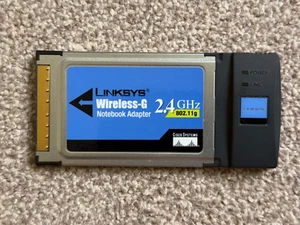 Linksys Wireless-G Wi-Fi PCMCIA Card Bus Laptop Adapter 802.11G WPC54G 2.4GHz - Bild 1 von 2