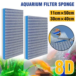 8D Aquarium Filter Media 8-Layer Filter Pads Bio Sponge Foam for Fish Tank Pond - Picture 1 of 12