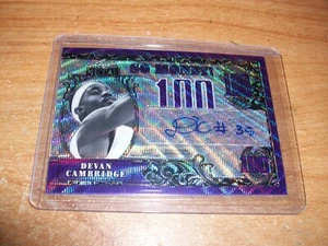 2021 Blatt Metall Basketball Devan Cambridge lila so Geld Rookie Autokarte/25 - Bild 1 von 3