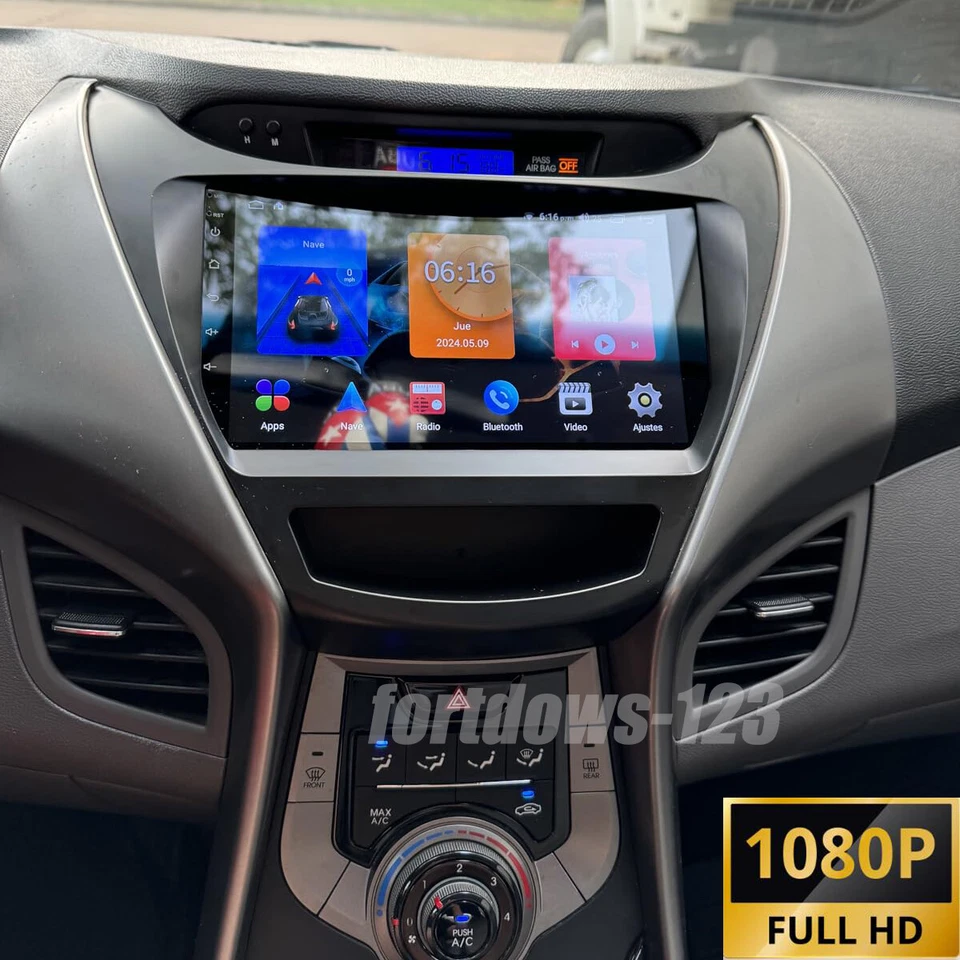 FORTDOWS-123 Multimedia Carplay For Hyundai Elantra 2011-2013 Car Radio Stereo GPS Navi US
