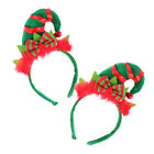 2Pcs elf costume hat christmas striped headband christmas elf