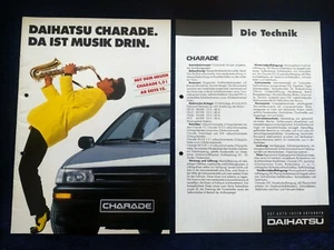 Daihatsu Charade Prospekt 1.1988 gelocht + Beilage - Picture 1 of 9