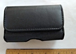 VINTAGE LEATHER BEEPER PAGER CASE ONLY MOTOROLA CLIP-ON BELT LOOPS MAGNETIC FLAP - Picture 1 of 6
