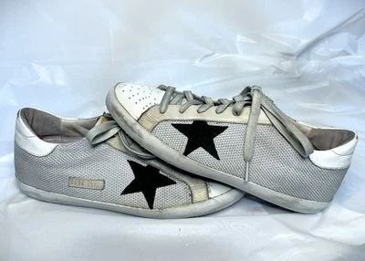 Golden Goose Women’s Super-Star Classic Sneakers Light Silver/Milk/Blk  Sz 10W - Image 1 of 4