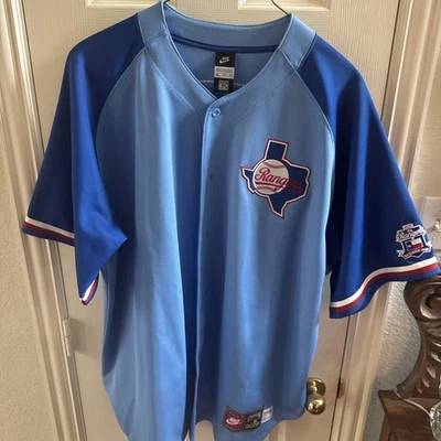 Camiseta deportiva azul bebé #34 Nolan Ryan Texas Rangers Nike adulto XXL Cooperstown Foto 1 de 4