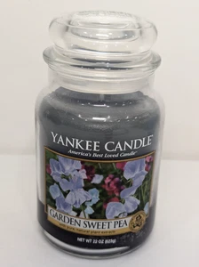 Garden Sweet Pea Yankee Candle Original Classic Large 22oz Jar Single Docht - Bild 1 von 3