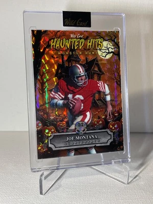 Joe Montana 2025 Wild Card Haunted Hits Monster Hunt 2/2 Prismatic 49ers Salón de la fama Foto 1 de 2