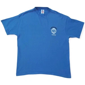 Adidas Tennis Academy T-Shirt Men Large Blue Single Stitch USA Made 90s Vintage  - Picture 1 of 8