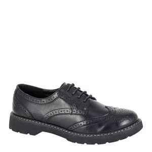 Boulevard L 963 Ladies' Flat Lace Up Brogue Shoes - Picture 1 of 5