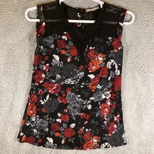 Daniel Rainn Floral Blouse Womens Medium Bloomcore Cottagecore Bohemian Chic - Picture 1 of 13
