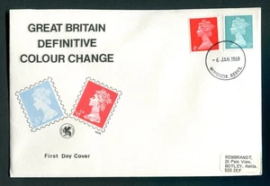1969 4d, 8d Machin FDC. Windsor, Wessex First Day Cover - Picture 1 of 1
