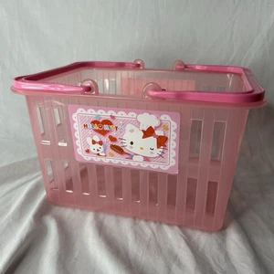 Set cucina Hello Kitty Sanrio 2014 piccolo cestino negozio SOLO rosa 10” x 7,5” x 6” - Foto 1 di 9