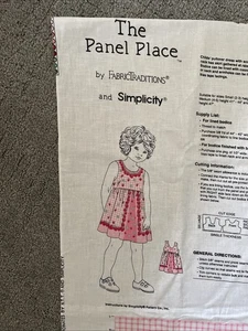 Vintage Strawberry Dress The Panel Place Fabric Traditions Simplicity SZ S-L 2-6 - Picture 1 of 8