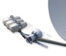 Multi-Set 4xLNB TWIN+DiSEqC 4/1+Multifeed+Spiegel 100cm