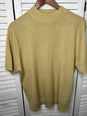 Sag Harbor De Colección Años 90 Dorado Metálico Acrílico Acanalado Coqueta Tejido Fiesta SP Foto 1 de 4