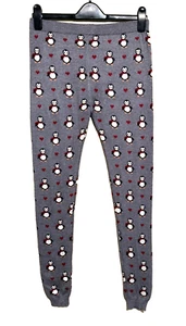 Grey Penguin and Heart Design Wool Leggings - Size 6 - Primark - Ladies - Picture 1 of 15